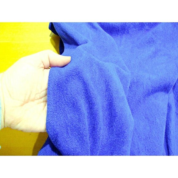 Vintage Womens 80s Basic Editions Intimates Front Zip Fleece Robe Blue Sz Medium - Picture 12 of 12